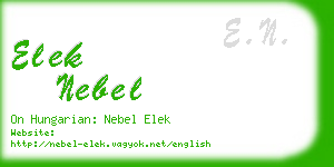 elek nebel business card